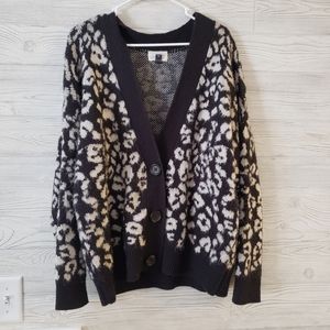 Universal Thread Leopard Boxy Buttonup Cardigan